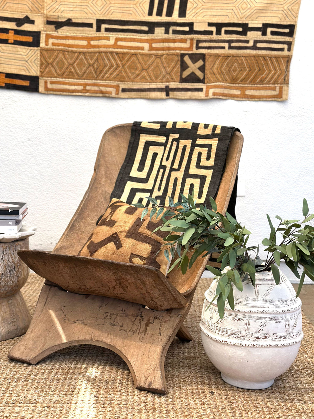Patinated Brown Senufo Ceremonial Club Chair