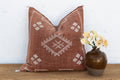 24" Rust Trail Moroccan Silk Pillow
