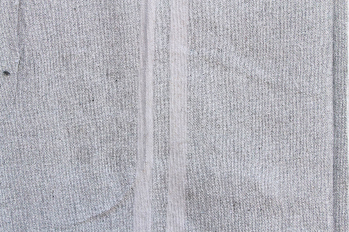 Dove Grey Striped Moroccan Pom Pom Blanket