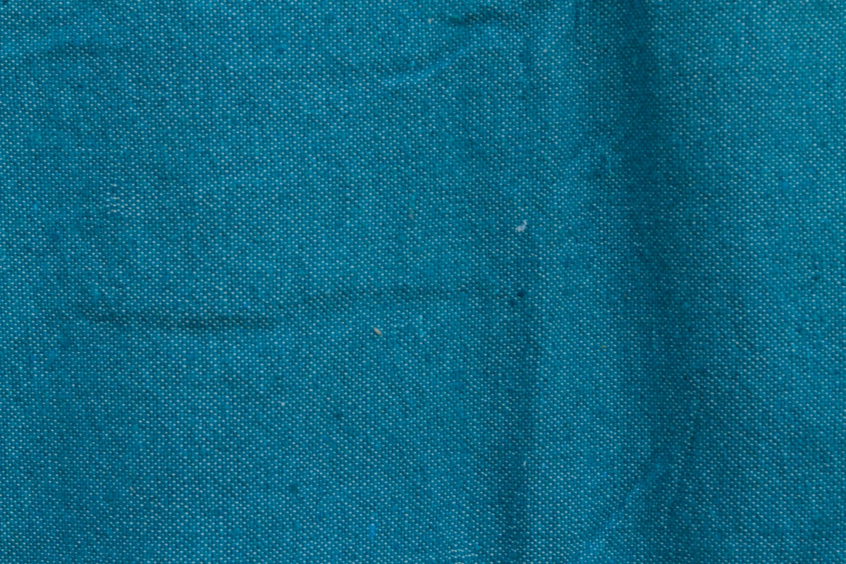 Peacock Blue Moroccan Pom Pom Blanket