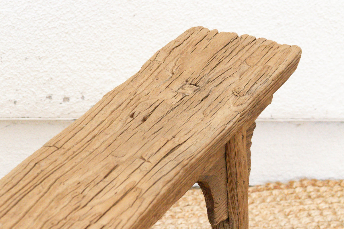 Slim Antique Farmhouse Bench