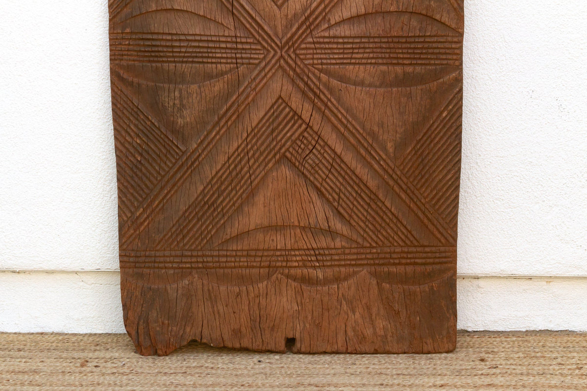 Ancient Anya Carved Medallion Igbo Door