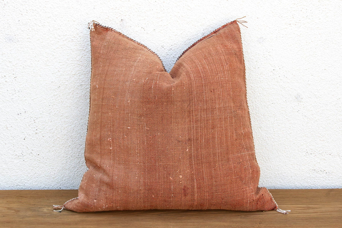 24"Clay Medallion Moroccan Silk Pillow