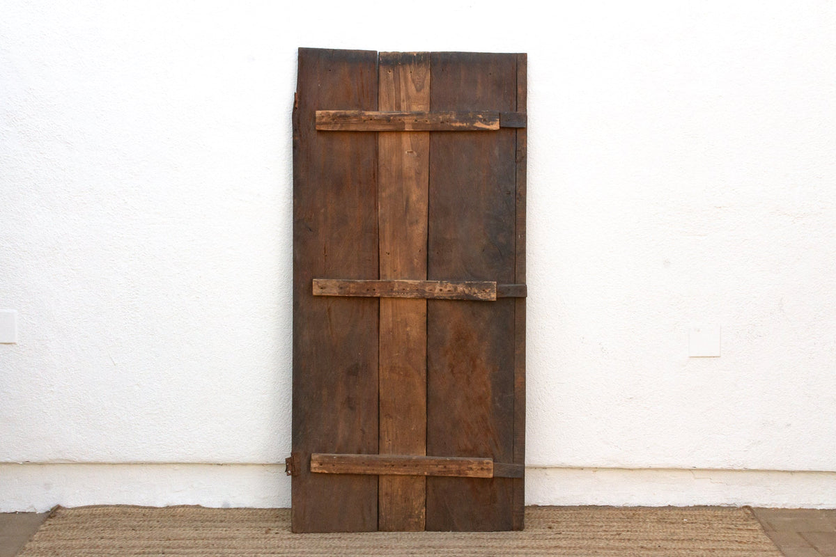 Antique Knot & Lattice Carved Igbo Door