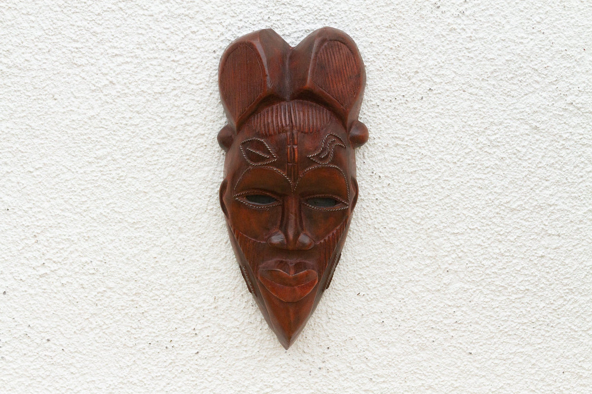 Rugged Brown African Carved Wall Art
