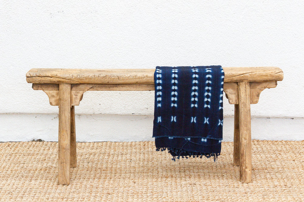 Vintage Asian Farmhouse Slim Bench