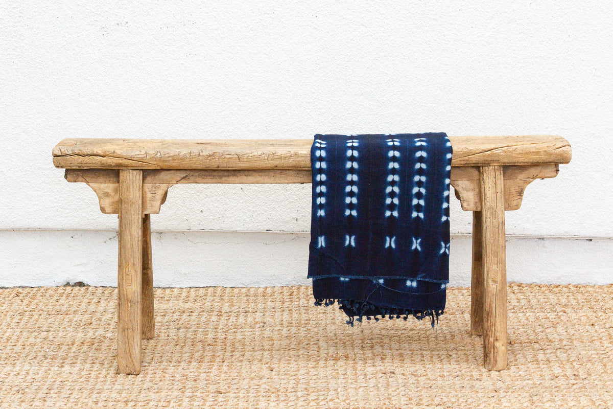 Vintage Asian Farmhouse Slim Bench