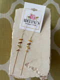 Gold Disk Threader Earrings