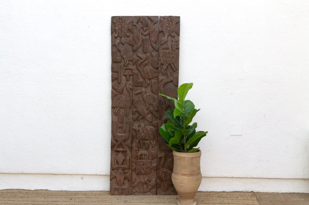 Charming Finely Carved Nupe Panel