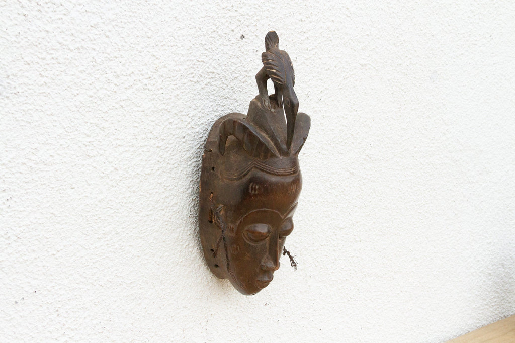 Bird Headrest African Tribal Mask