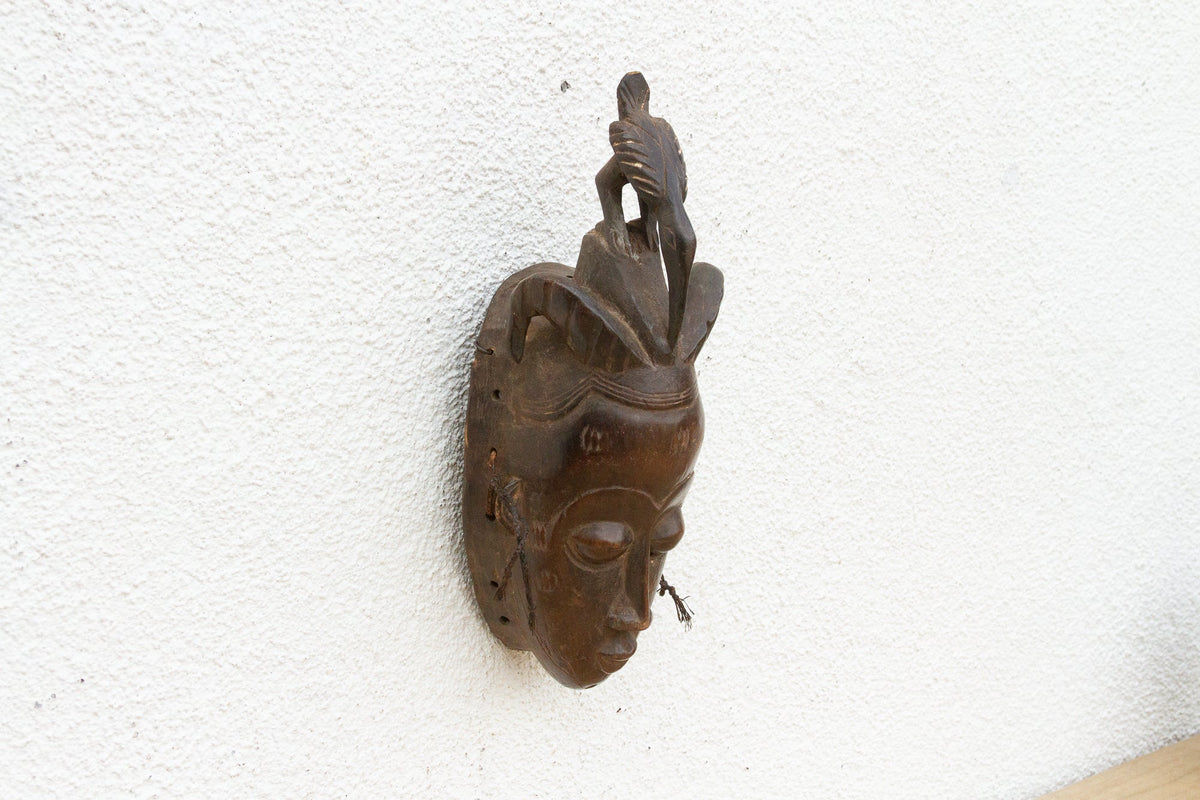 Bird Headrest African Tribal Mask