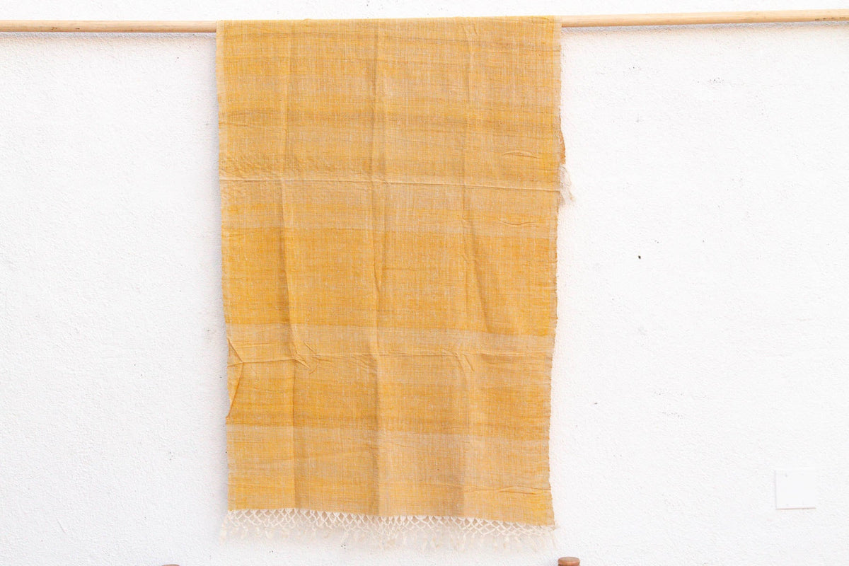 Organic Peace Silk Throw, Saffron & Earth