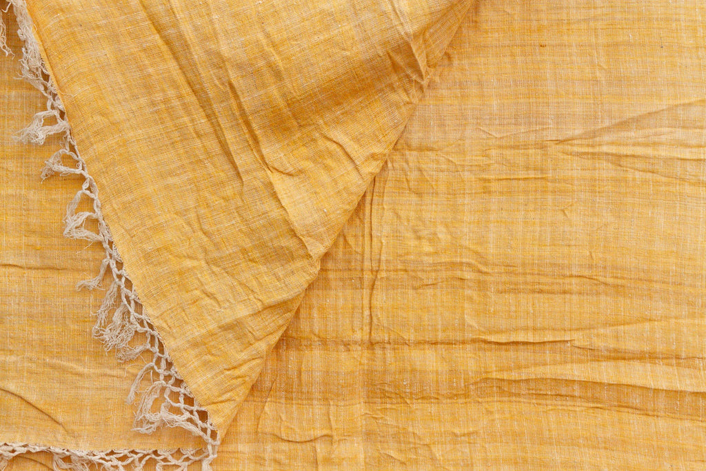 Organic Peace Silk Throw, Summer Yellow (Trade)