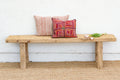 Primitive Bleached Wood Joint Bench