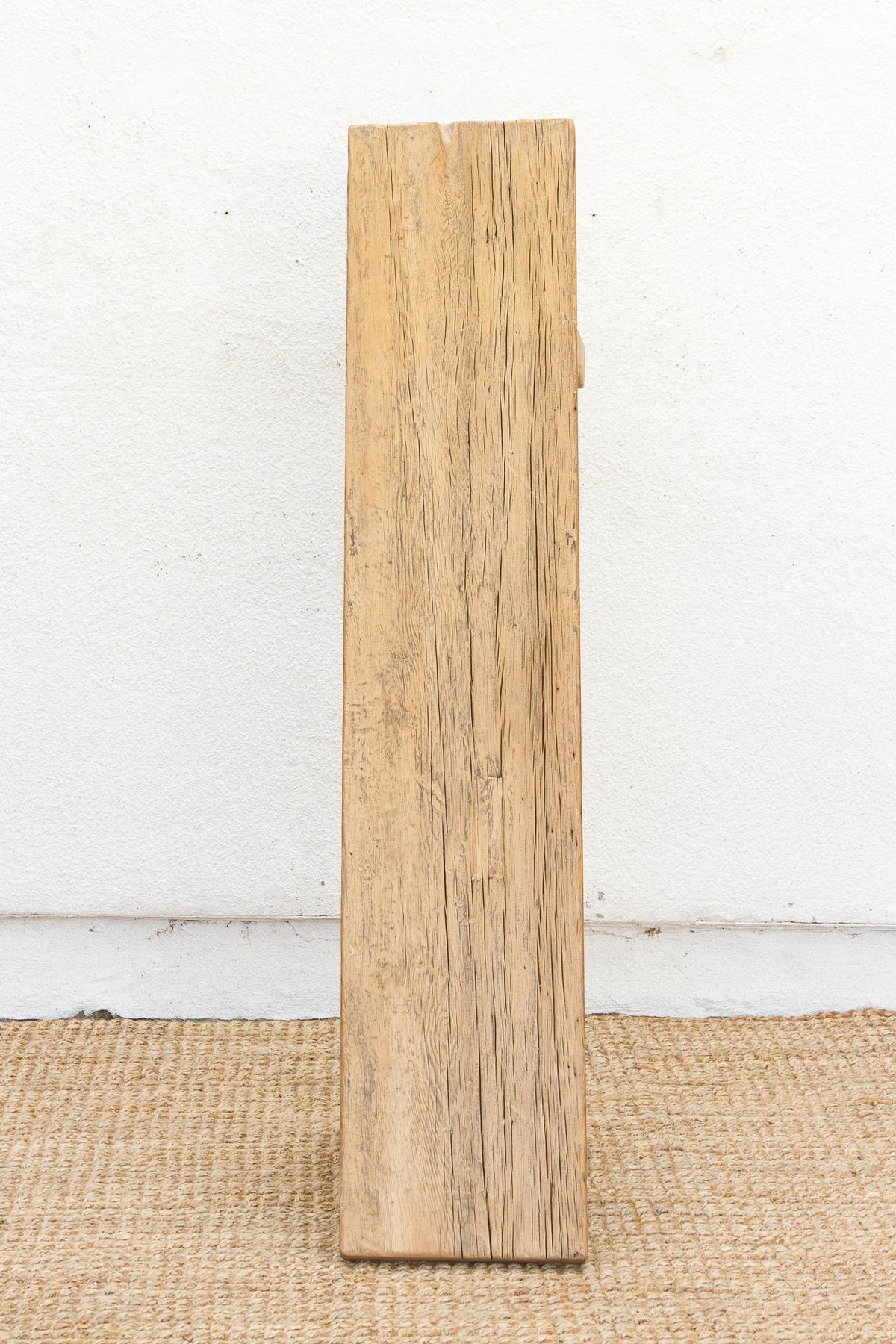 Artisanal Bleached Wood Robust Bench