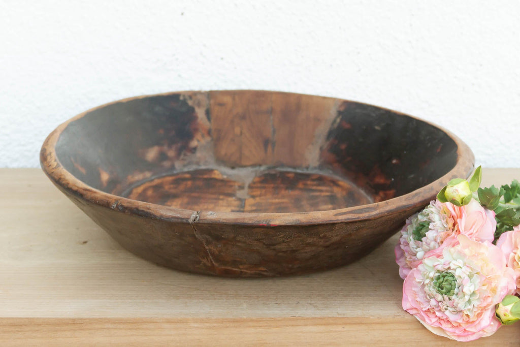 Primitive Hand-carved Kitchen Bowl