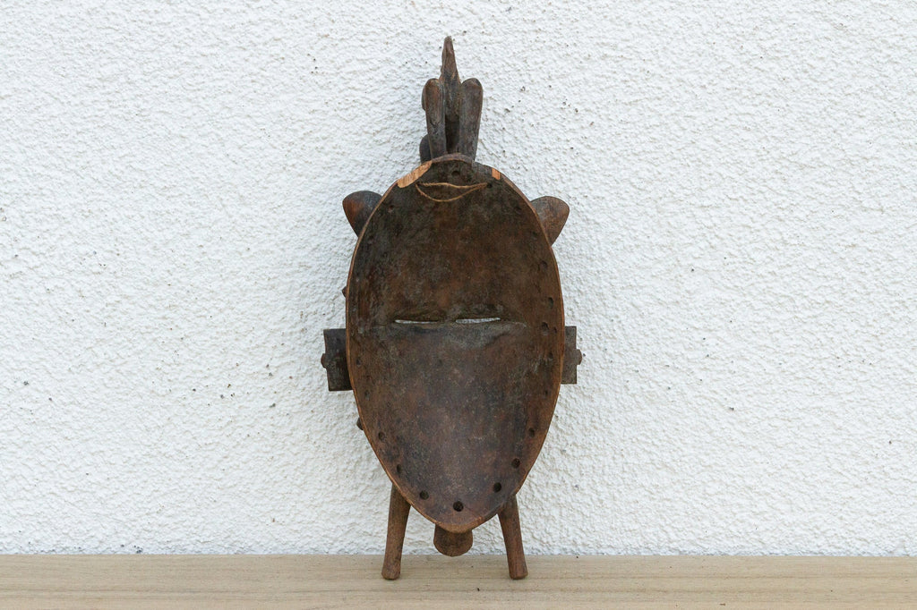 Vintage Lizard Headrest Mask Art