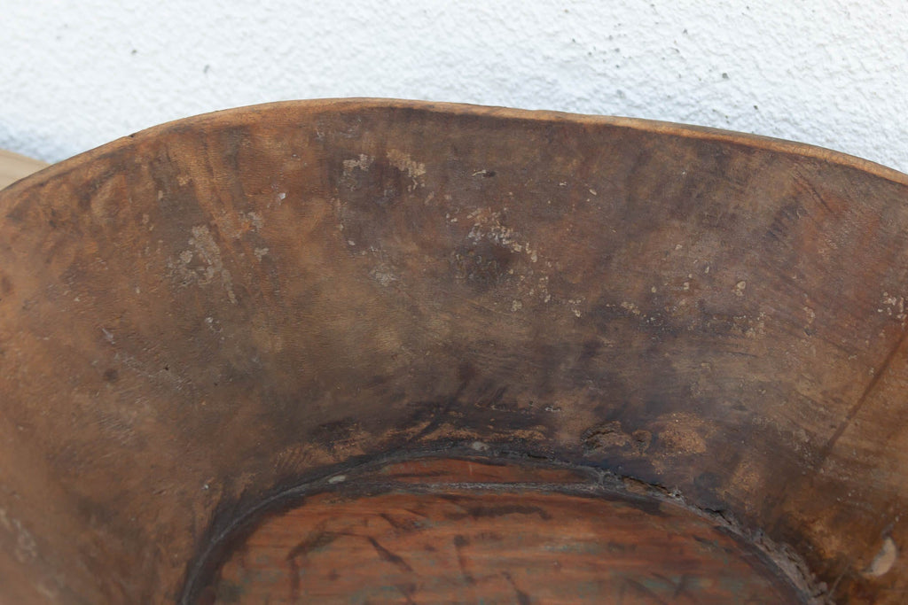 Antique Country Style Wooden Fruit Bowl (Trade)
