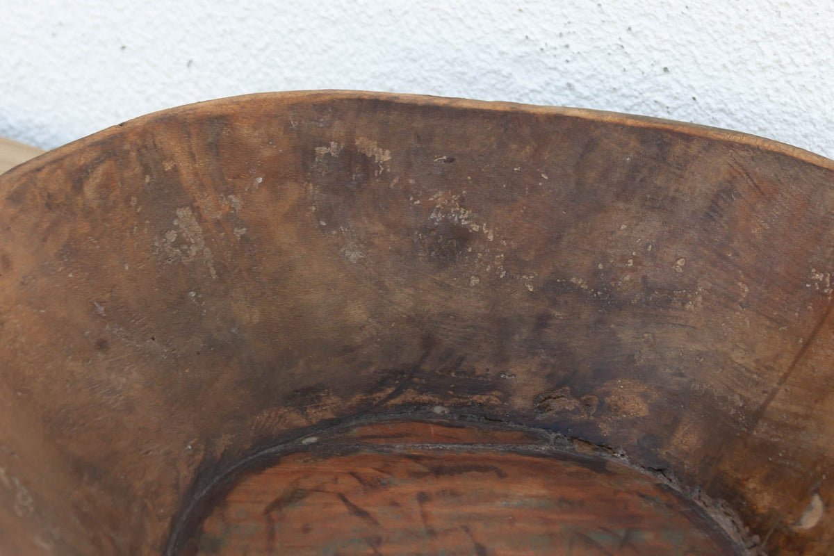 Antique Country Style Wooden Fruit Bowl (Trade)