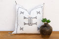 Charcoal Bowtie Cactus Silk Moroccan Pillow
