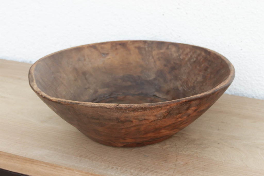 Antique Country Style Wooden Fruit Bowl (Trade)