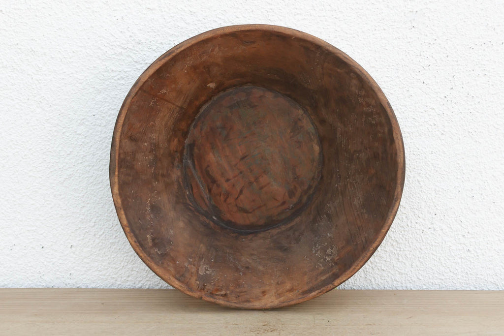 Antique Country Style Wooden Fruit Bowl (Trade)