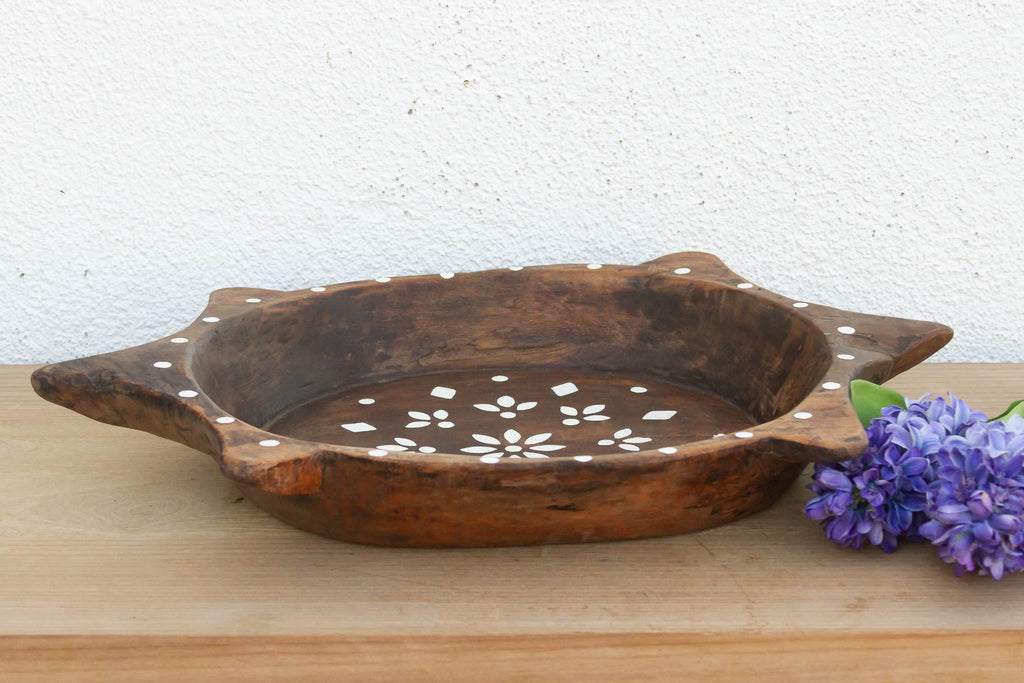 Vintage Faux Inlay Wood Centerpiece (Trade)