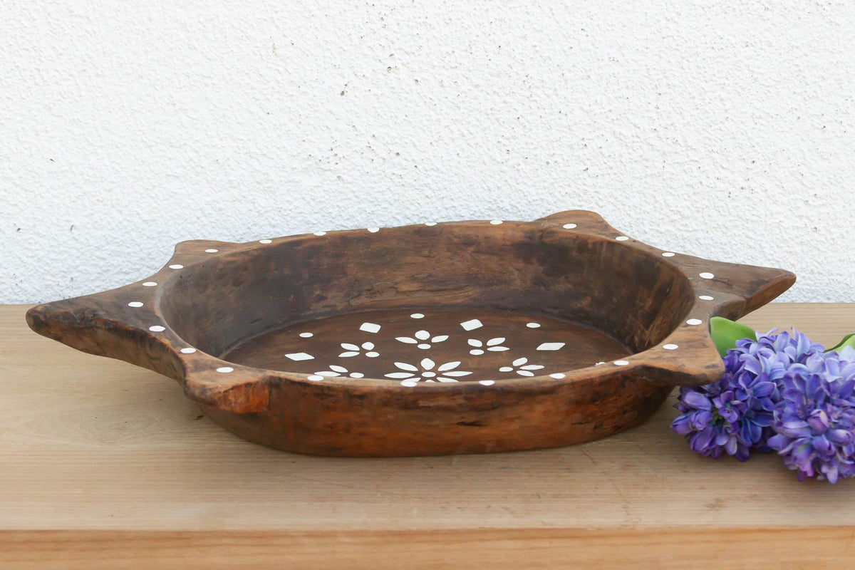 Vintage Faux Inlay Wood Centerpiece (Trade)