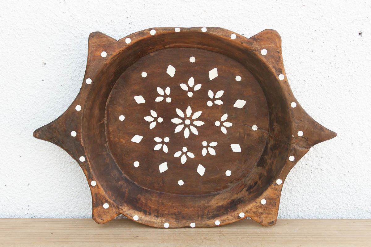 Vintage Faux Inlay Wood Centerpiece (Trade)