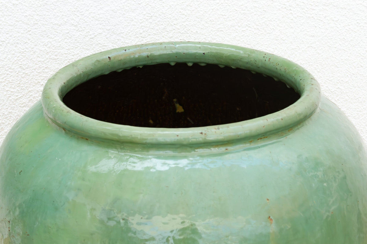 Large Antique Imperial Celadon Glaze Planter