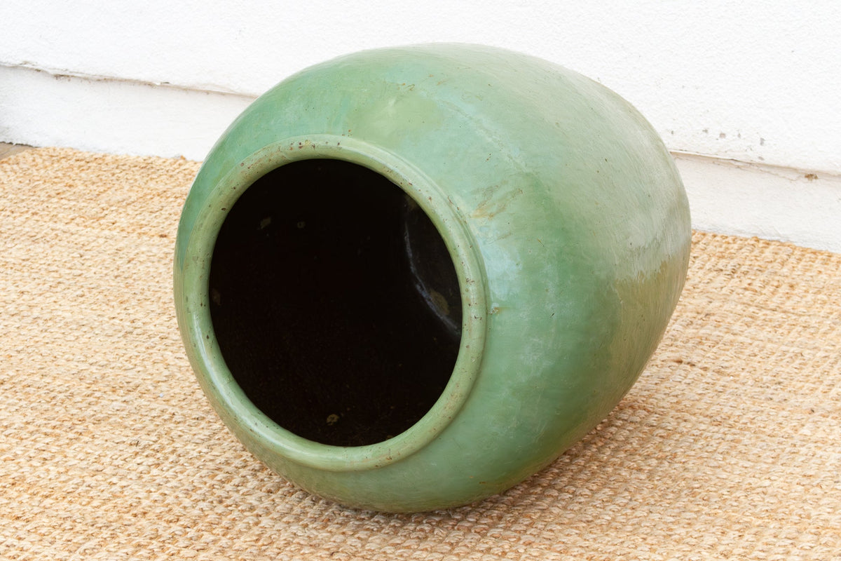 Large Antique Imperial Celadon Glaze Planter