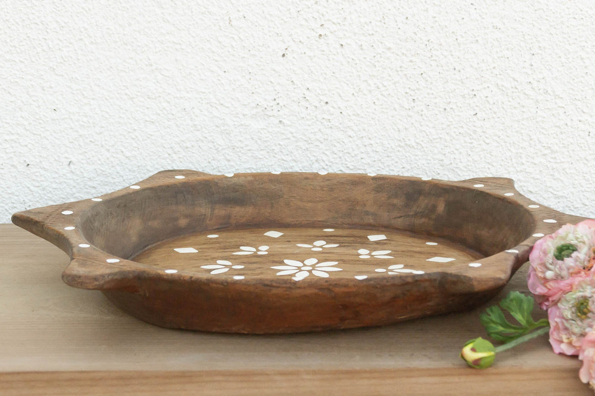 Vintage Inlay Style Painted Bowl (Trade)