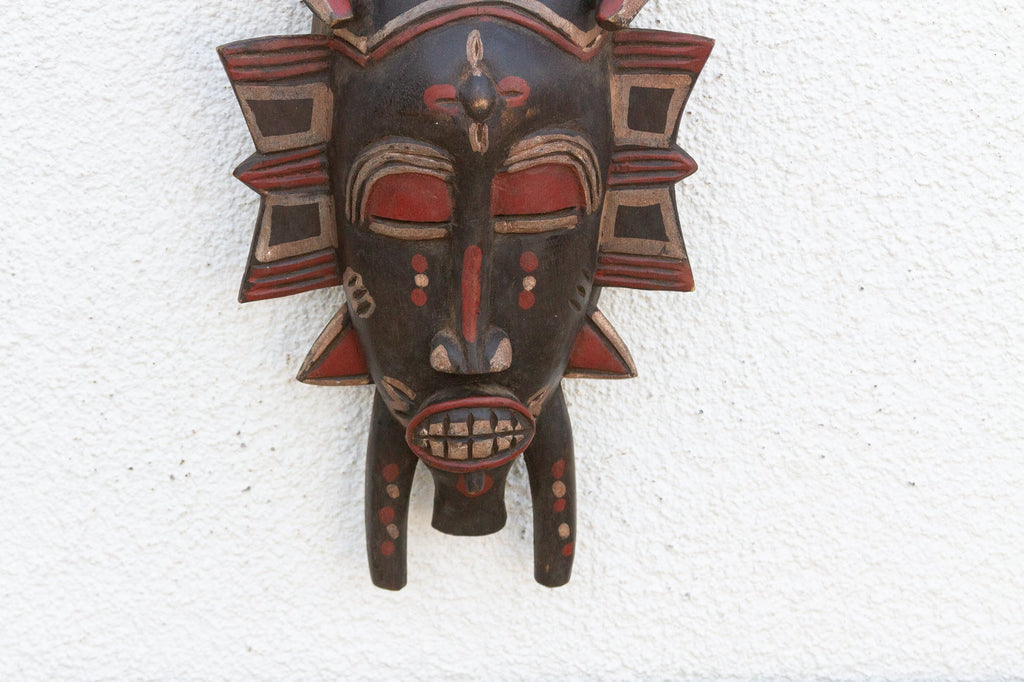 Painted "Lipiko" African Mask, A Guardian Spirit
