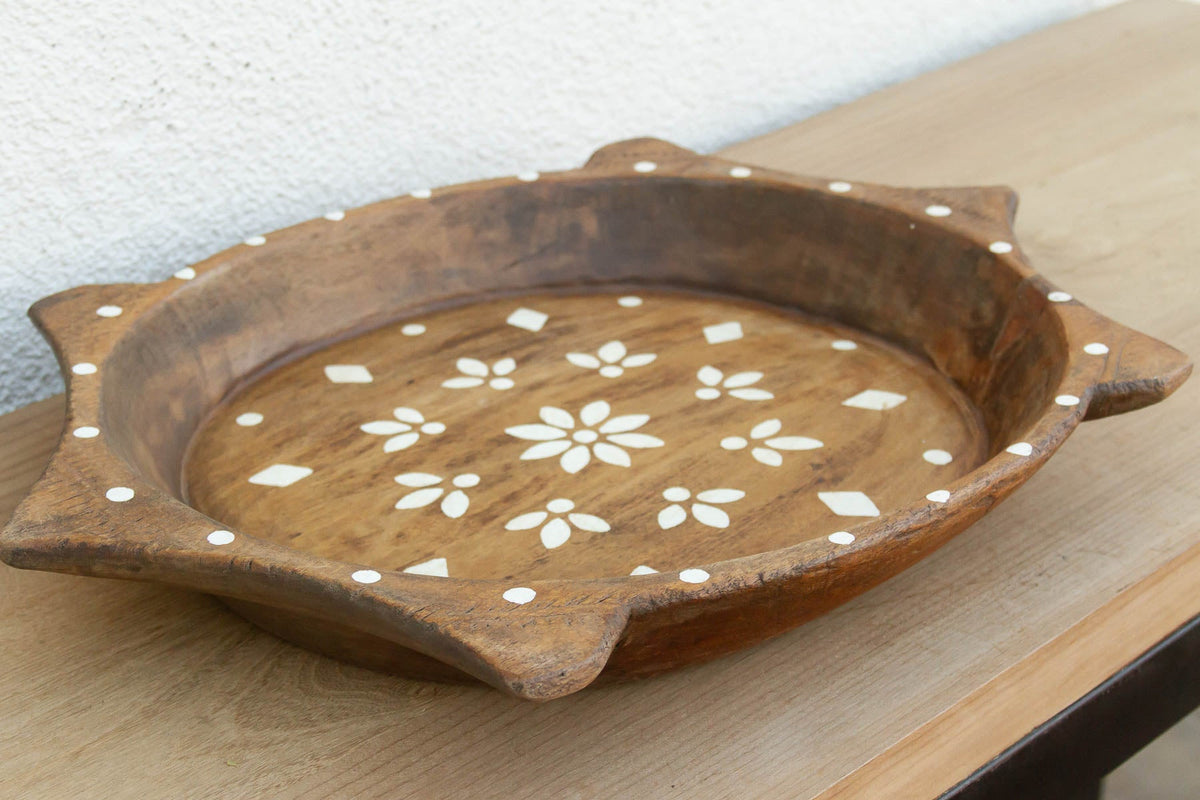 Vintage Inlay Style Painted Bowl (Trade)