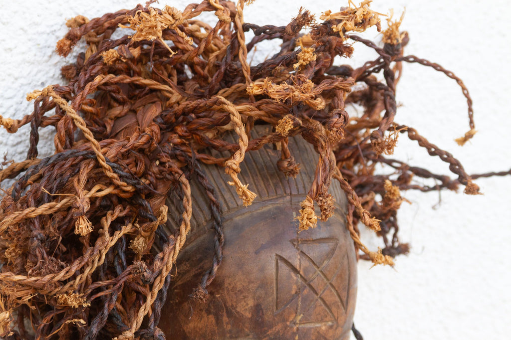 Tribal African Mask w/ Textured Hair