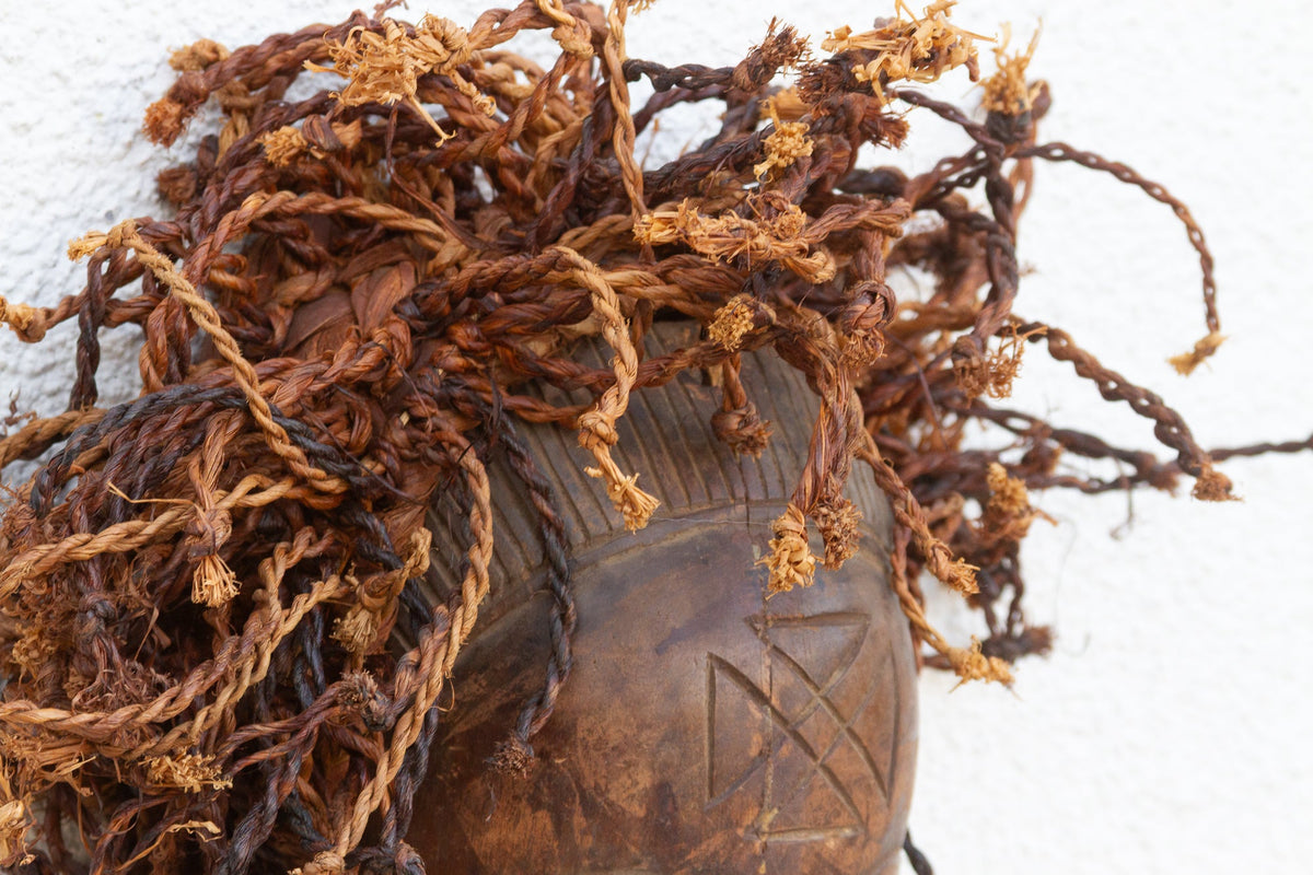 Tribal African Mask w/ Textured Hair
