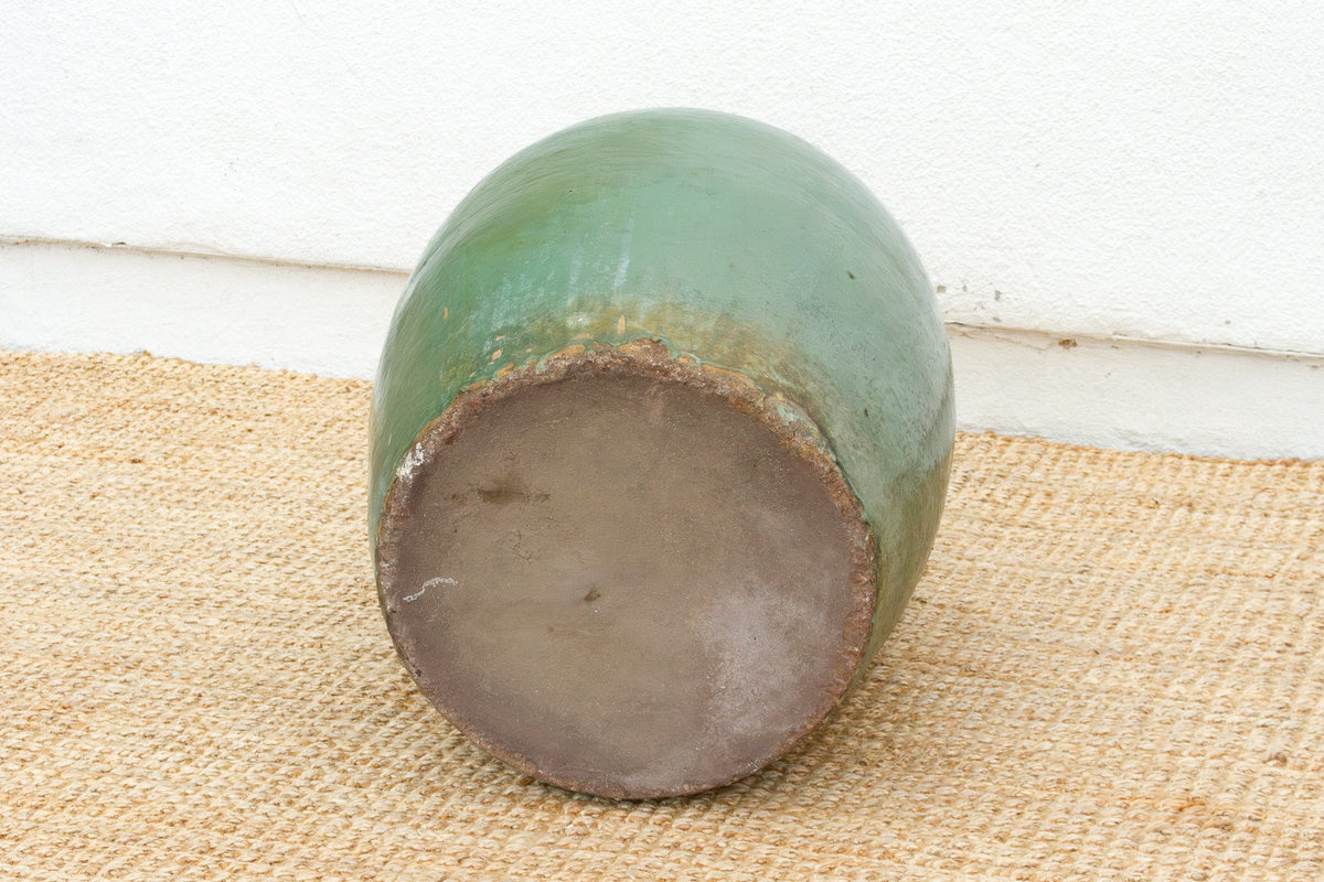Monumental Silk Road Celadon Glazed Pot
