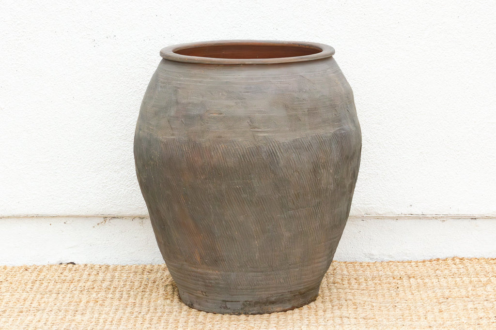 Large Rustic Unglazed Storage Pot