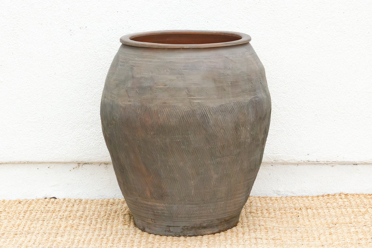 Large Rustic Unglazed Storage Pot