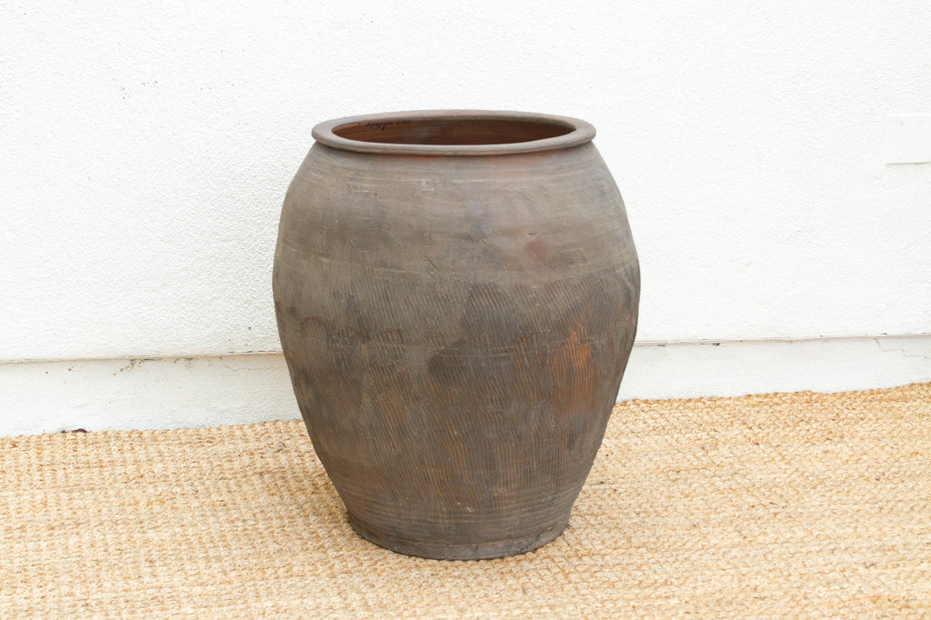 Large Rustic Unglazed Storage Pot