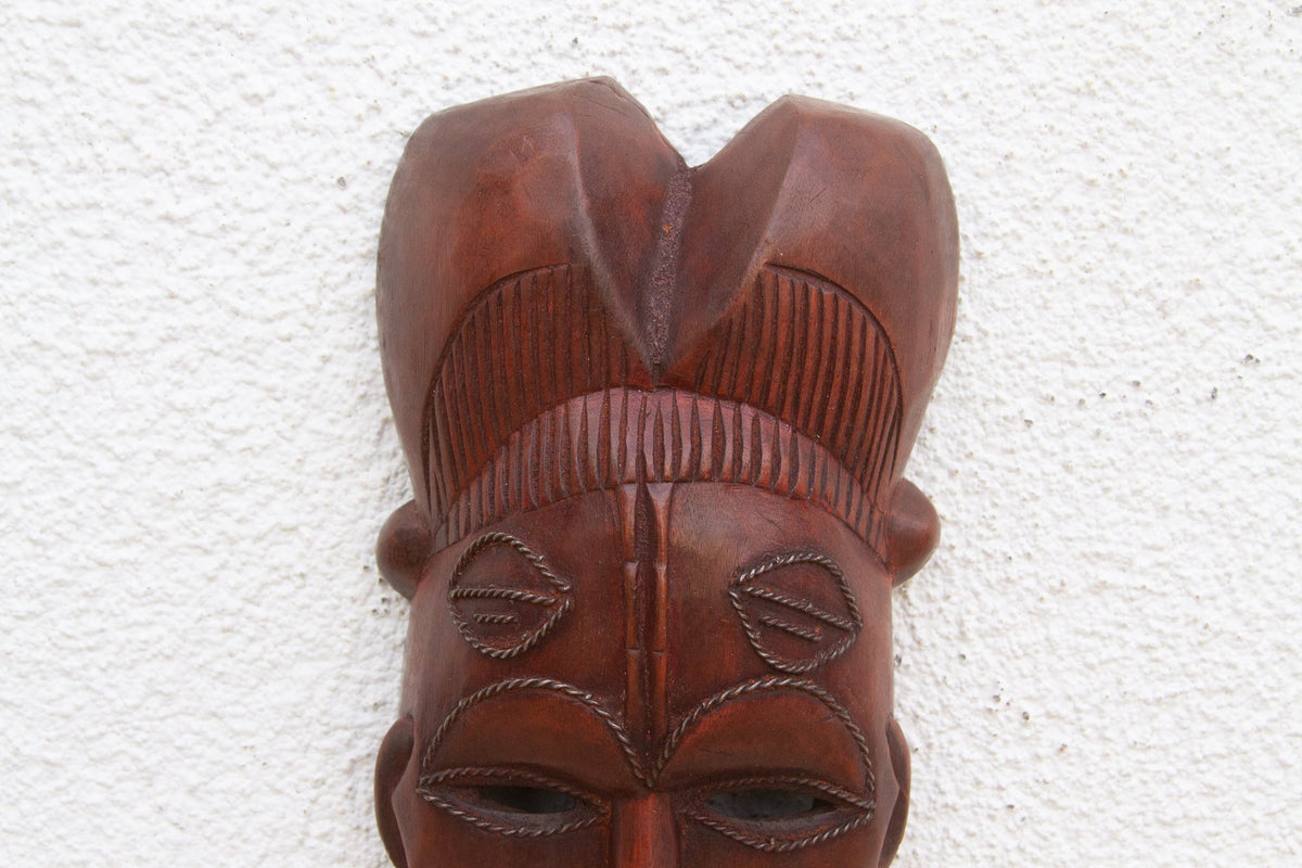 Elongated Face Carved African Mask