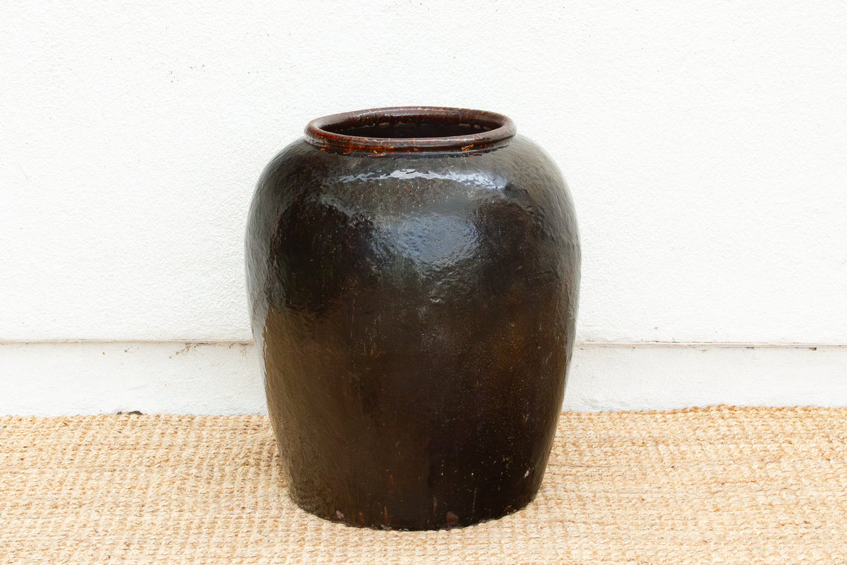Grand Martaban Storage Pottery Hand Glazed Finish