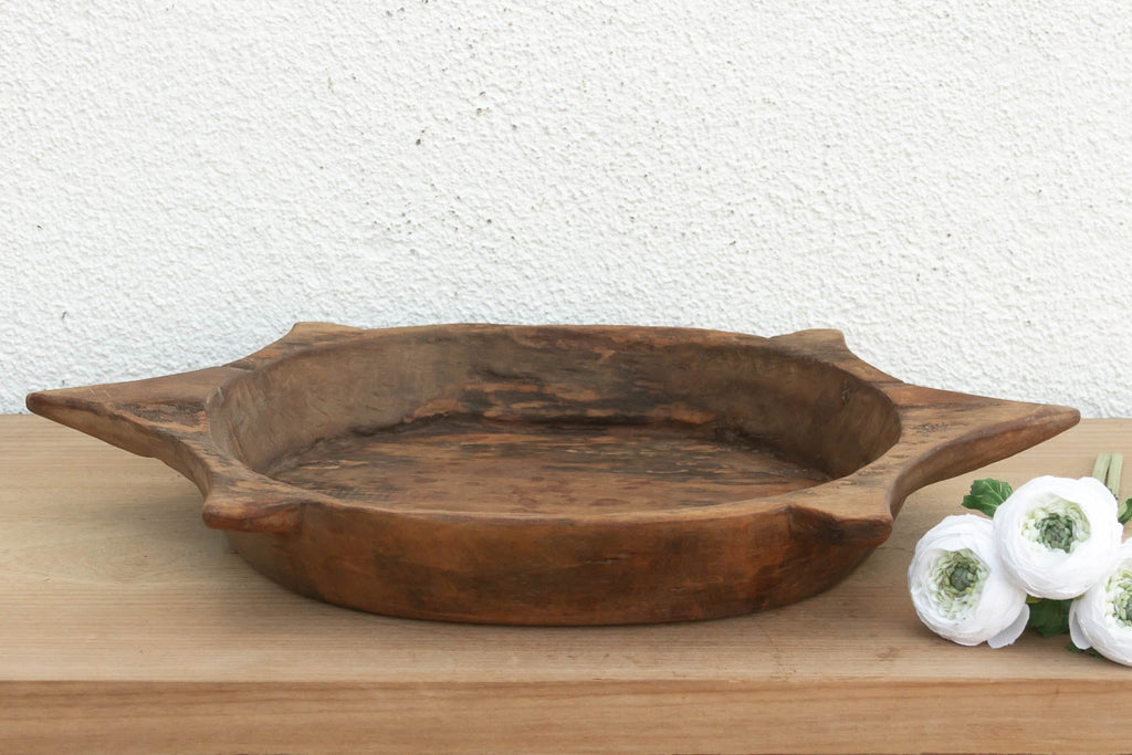 Large Vintage "Turtle" Dough Bowl