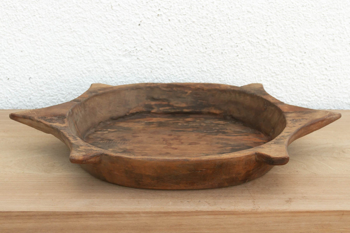 Large Vintage "Turtle" Dough Bowl