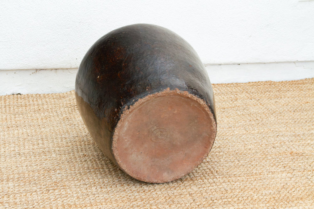 Large Caramel Glaze Martaban Jar