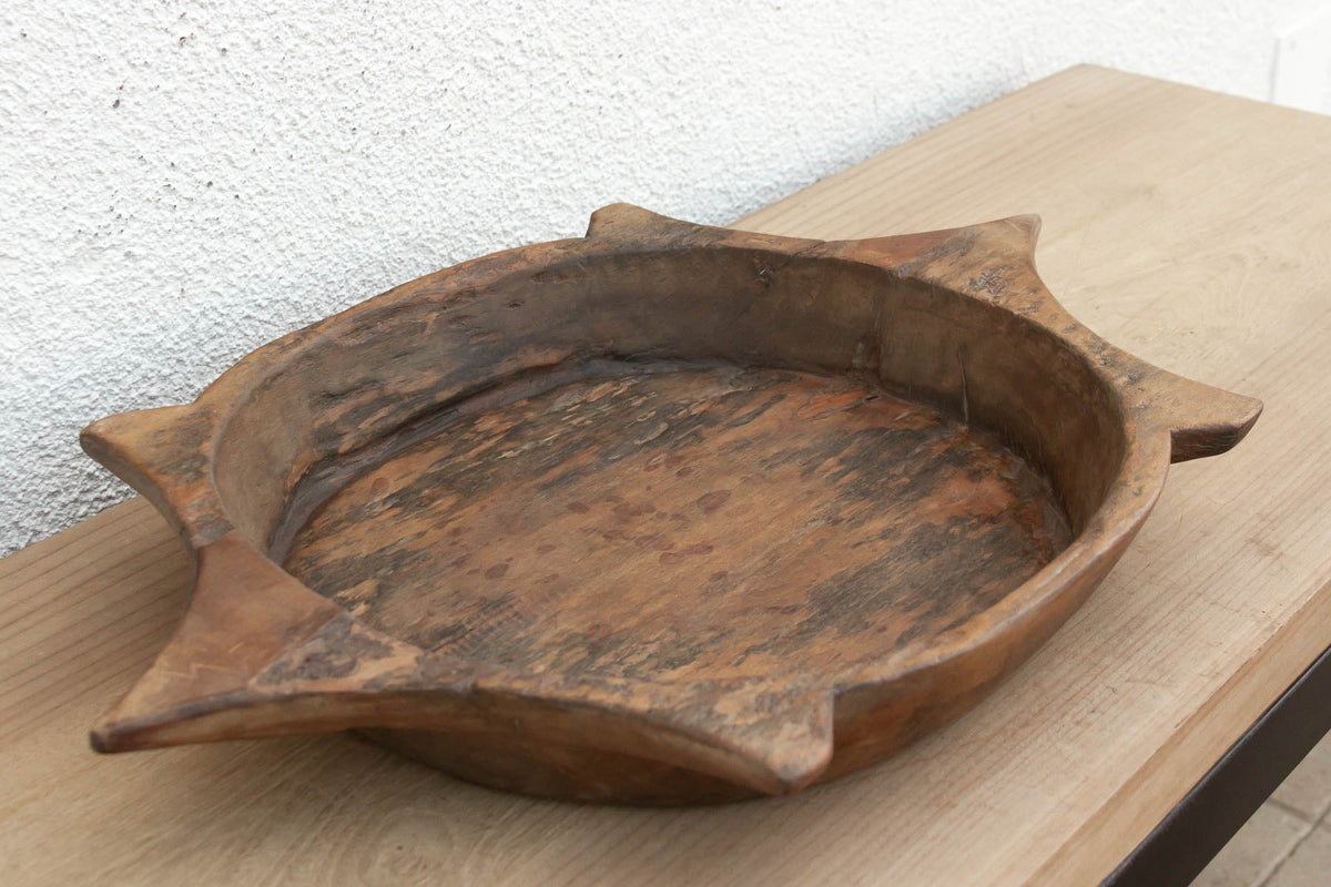 Large Vintage "Turtle" Dough Bowl