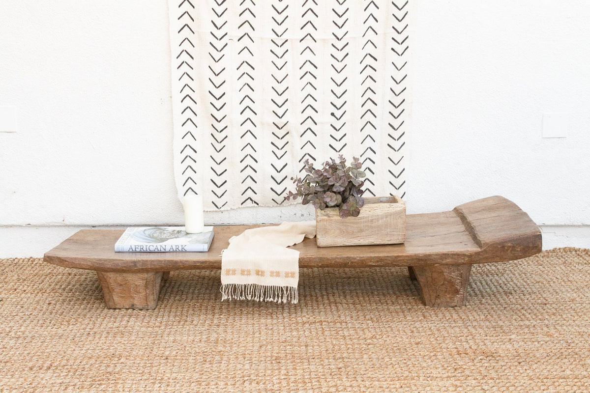 Mande African Senufo Slim Bench