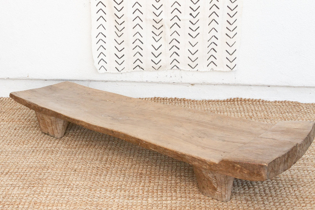 Mande African Senufo Slim Bench