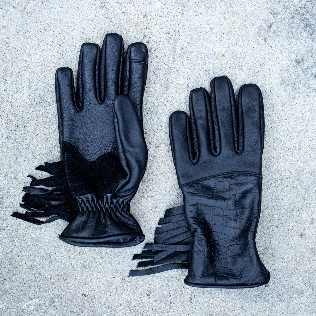 Alligator Gloves with Tassels
