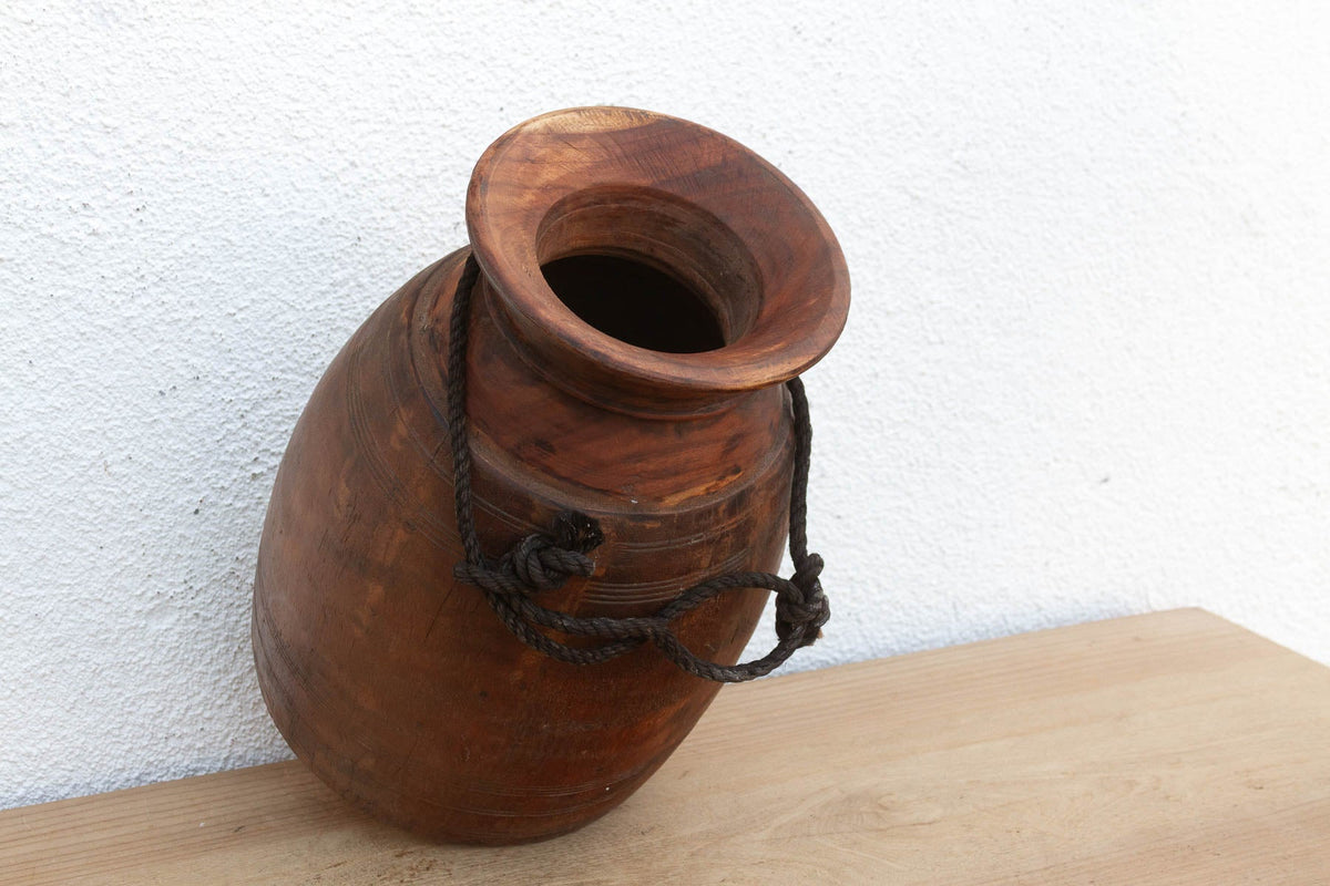 Large Antique Wooden Milk Pot (Trade)